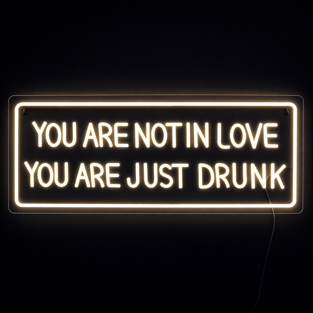 Youre Not In Love Neon Vägglampa