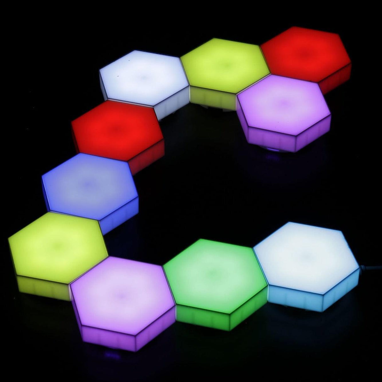 Hexagon LED 5-Set Touch/Remote-Lampconcept.se