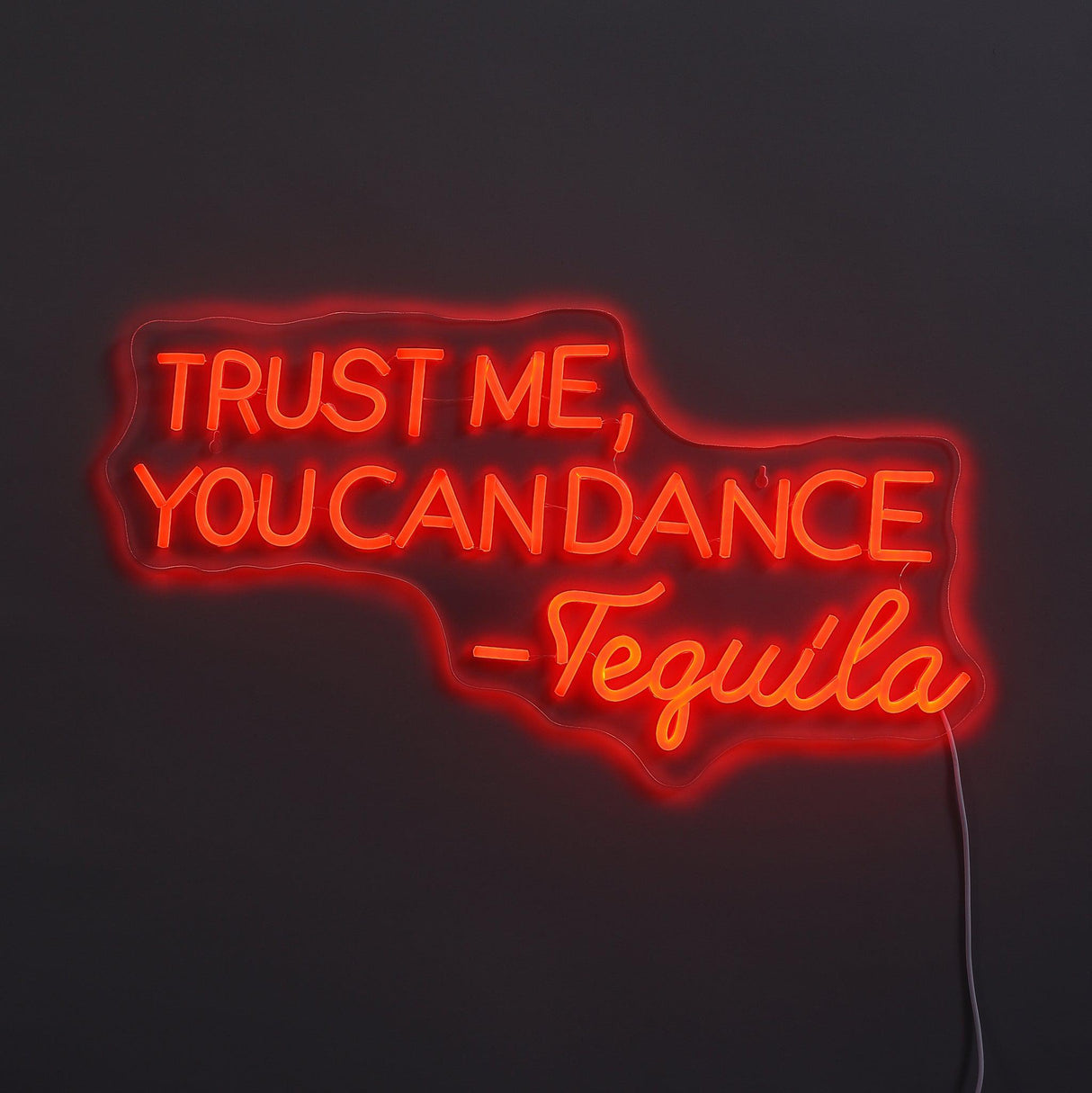 Trust Me You Can Dance Neon Vägglampa Röd-Lampconcept.se