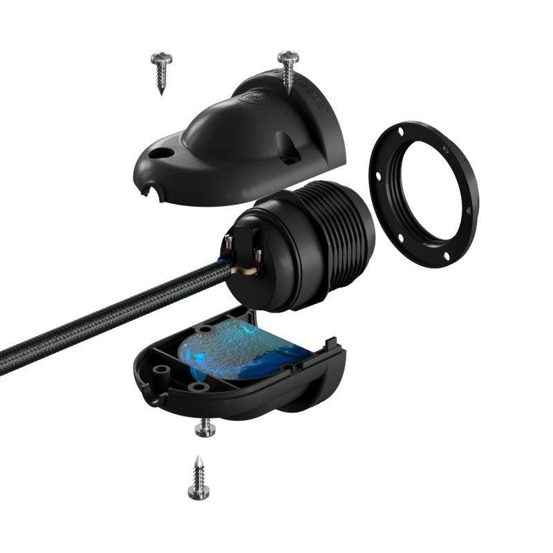 Eiva Utomhusuttag Med Ring Svart-Lampconcept.se