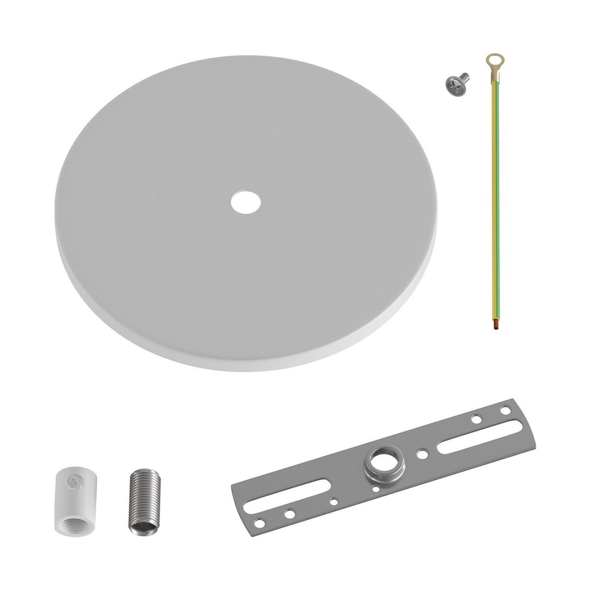 Rosett för 1 Lampa Ø12 Matt Vit Smal