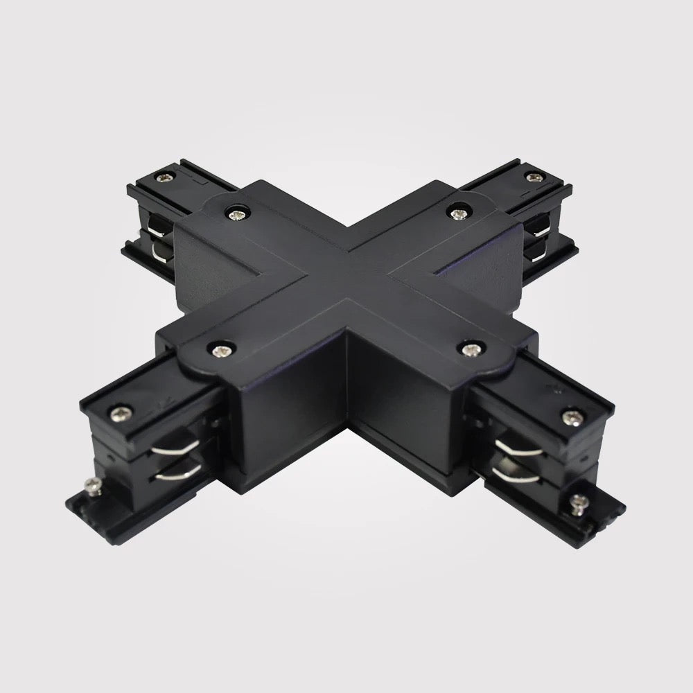 X-Stykke Strømskinne 3-Faset Sort