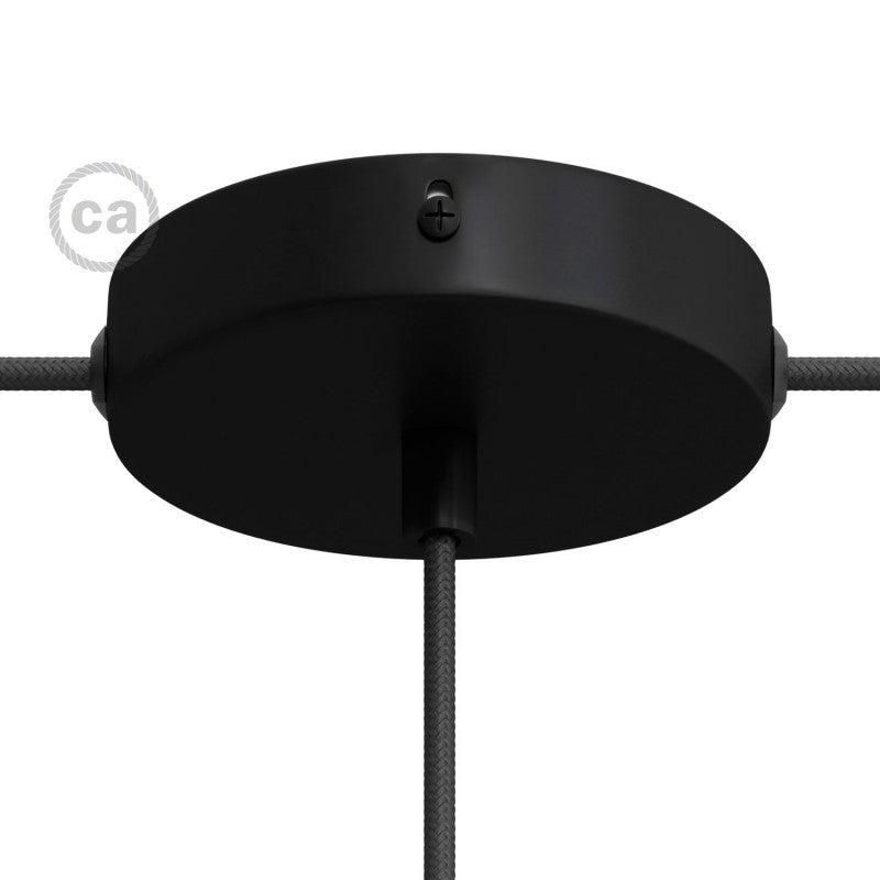 Takkopp För 1 Lampa Ø12 Matt Svart Med Sidohål-Lampconcept.se