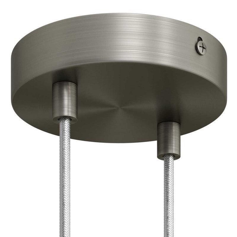 Takkopp För 2 Lampor Ø12 Borstad Krom-Lampconcept.se