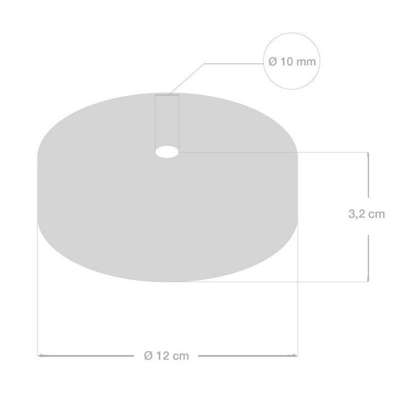 Takkopp För 1 Lampa Ø12 Vit Trä-Lampconcept.se