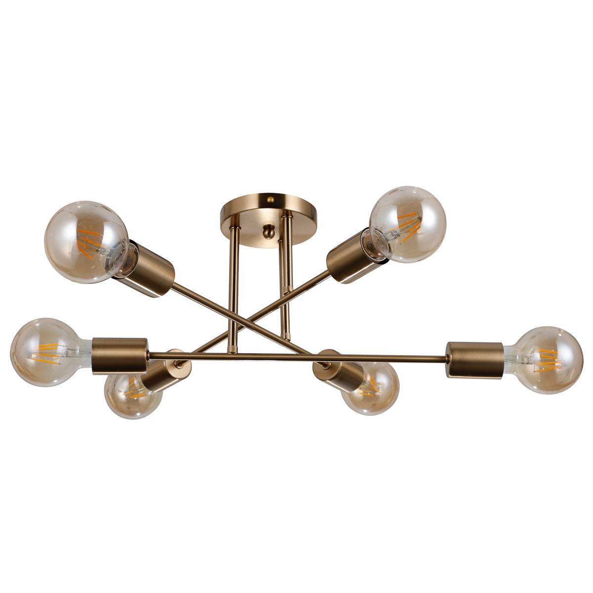 Formio 6-Taklampa Borstad Mässing-Lampconcept.se