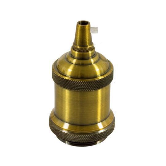 Vintage Lamphållare Borstad Mässing-Lampconcept.se