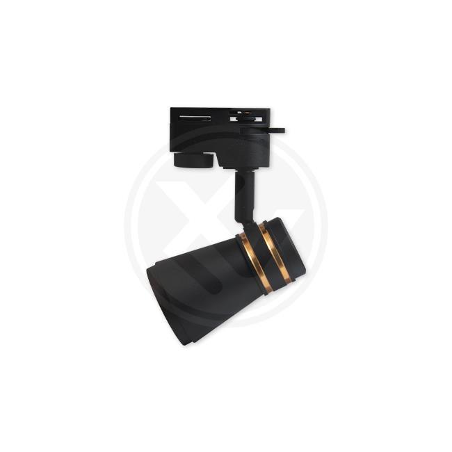 Silvio GU10 Rälsspot 1-fas Svart Svart/Guld-Lampconcept.se
