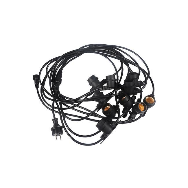 Utomhus Ljussträng 10x E27 - 10M-Lampconcept.se