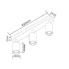 Justerbar 3-Spots Svart-Lampconcept.se