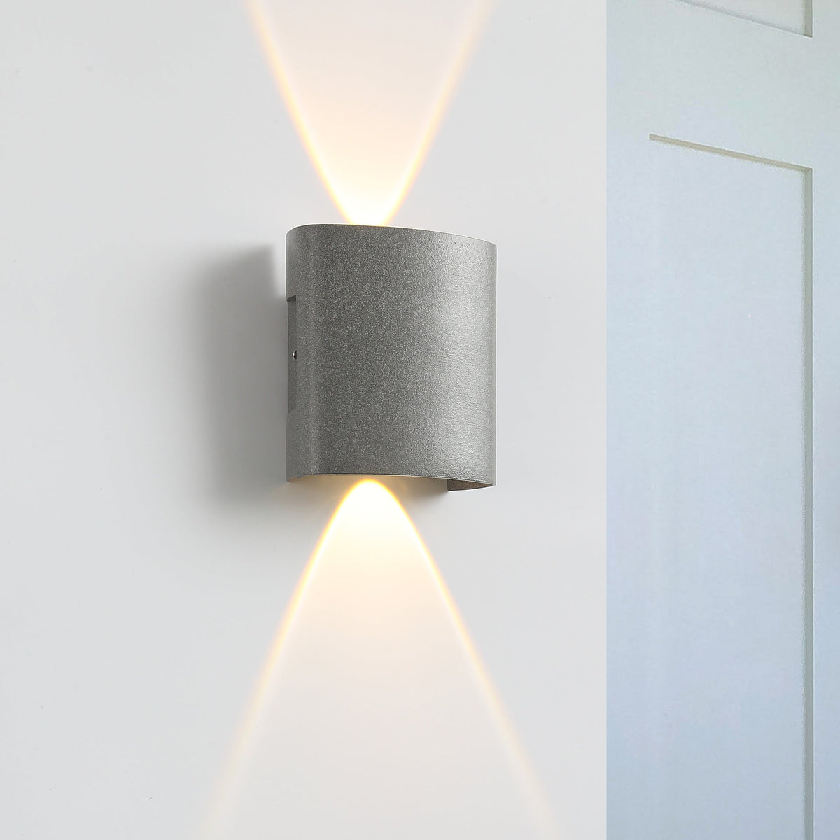 Ortelo 2W 7cm Vägglampa Utomhus Grå-Lampconcept.se