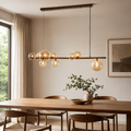 Florence Långbordstaklampa - Mässing/Amber