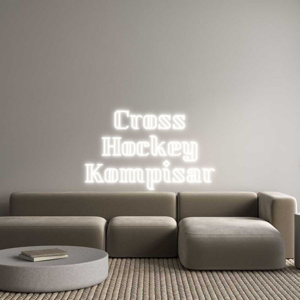Custom Neon: Cross Hockey Ko...-Lampconcept.se