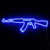 AK-47 Neon Vägglampa Blå