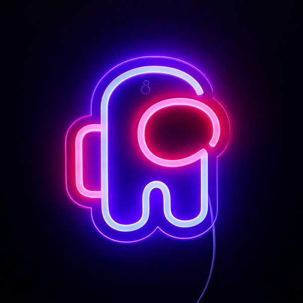 Among us Neon Vägglampa