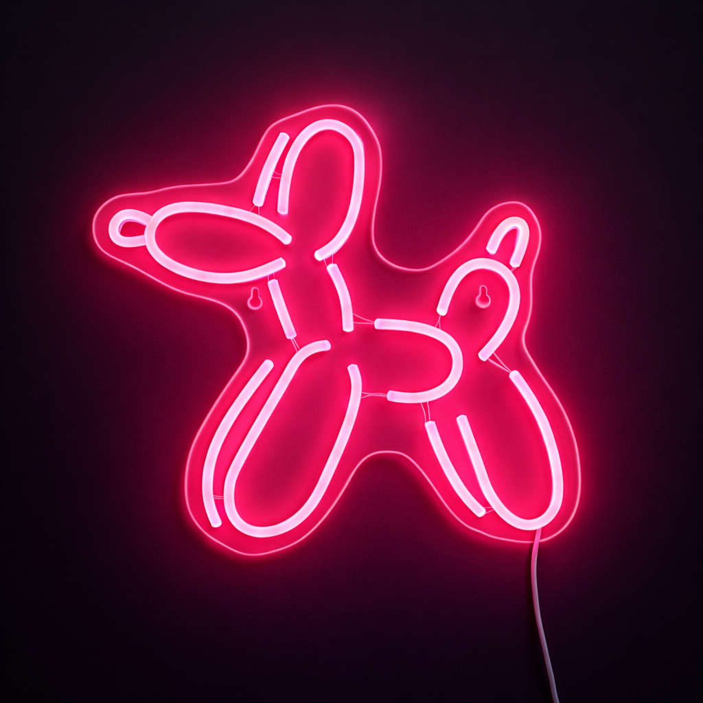 Balloon Animal Neon Vägglampa