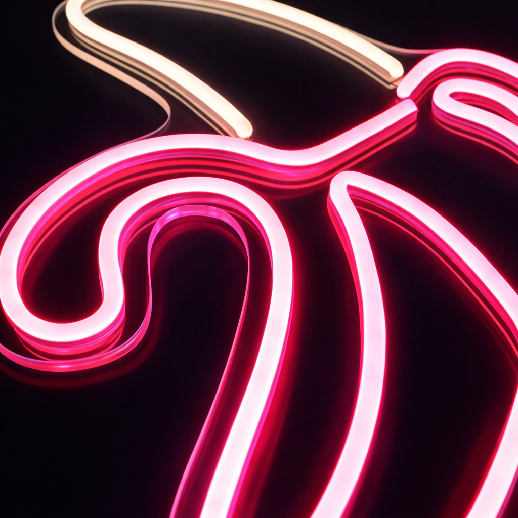 Banana Neon Vägglampa Pink