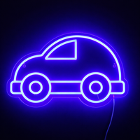 Bubble Car Neonskylt Blå