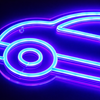 Bubble Car Neon Vägglampa Blå