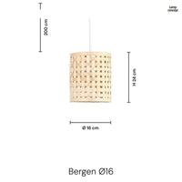 Bergen Taklampa Ø16