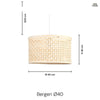 Bergen Taklampa Ø40