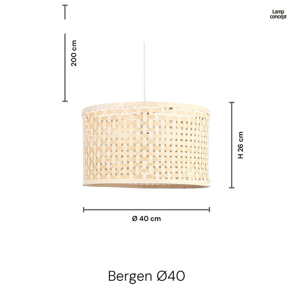 Bergen Taklampa Ø40