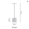 Bologna LED Sladdlös Bordslampa Silver