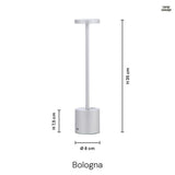 Bologna LED Trådlös Bordslampa Silver
