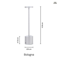Bologna LED Trådlös Bordslampa Silver