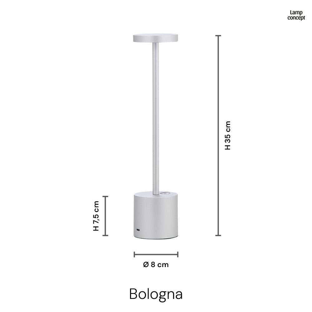 Bologna LED Trådlös Bordslampa Silver