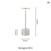 Bologna Mini LED Sladdlös Bordslampa Mässing