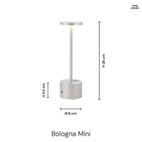 Bologna Mini LED Trådlös Bordslampa Mässing