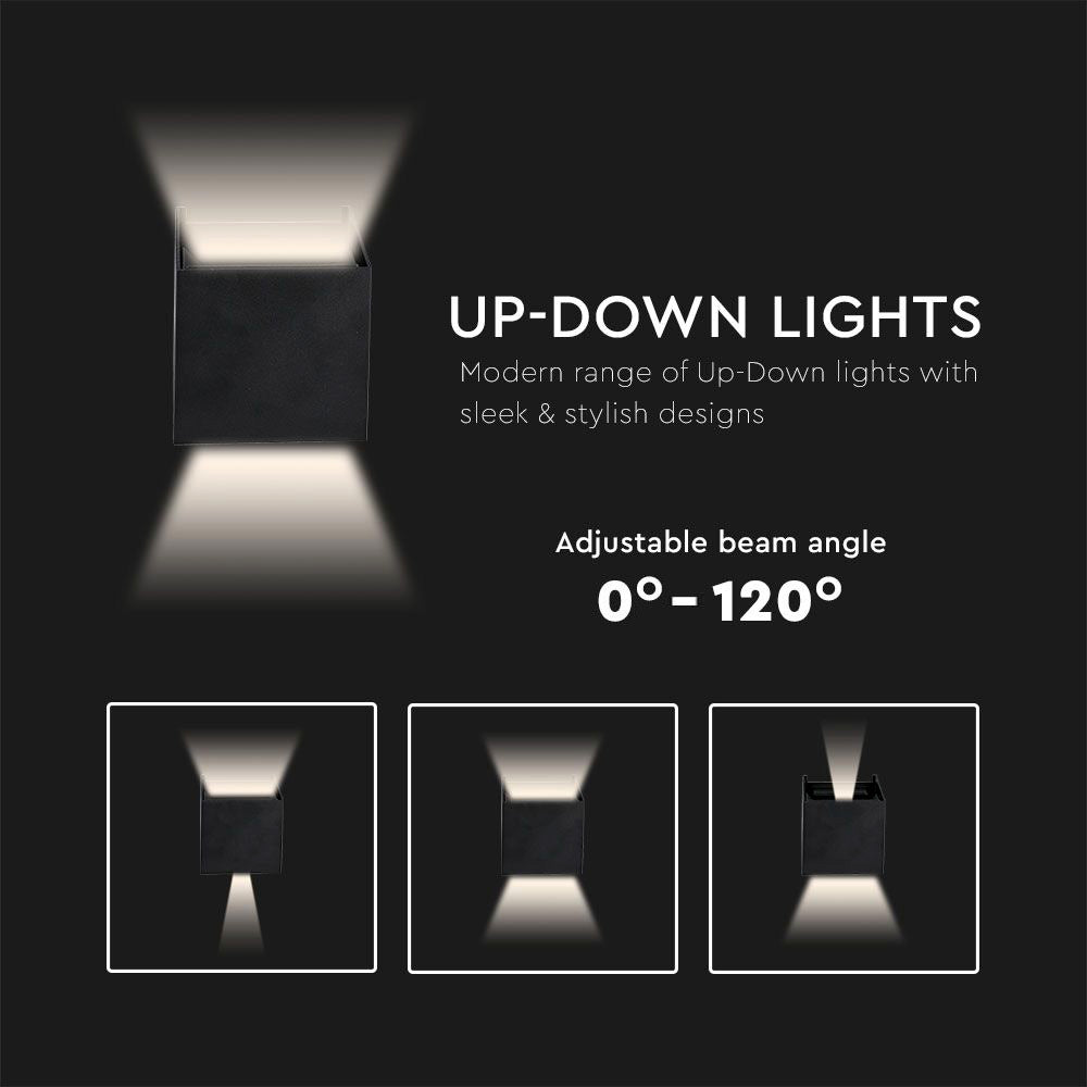 LED Vägglampa IP65 12W Utomhus Svart