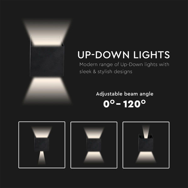 LED Vägglampa IP65 12W Utomhus Svart