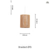 Braided Taklampa Ø15