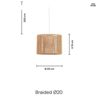 Braided Taklampa Ø20