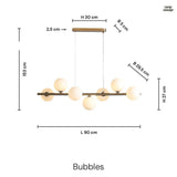 Bubbles Långbordstaklampa 90cm Opal-Lampconcept.se
