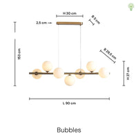 Bubbles Långbordstaklampa 90cm