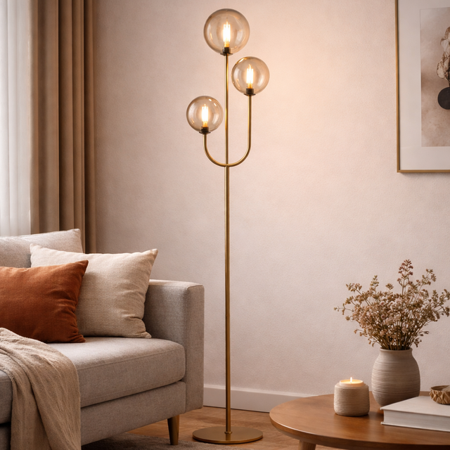 Bubbles Golvlampa Amber-Lampconcept.se