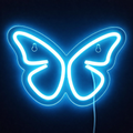 Butterfly Neonskylt - Ljusblå