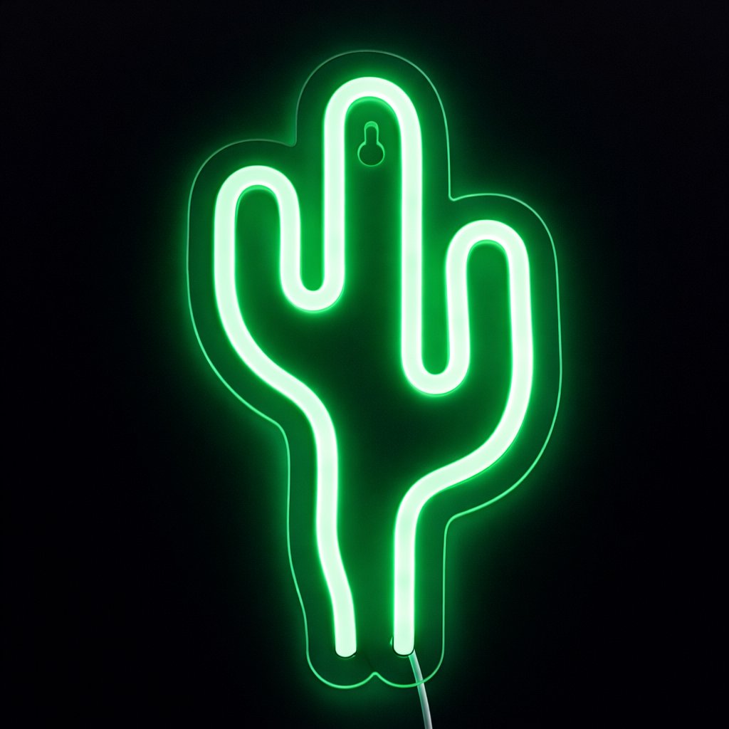 Cactus Mini Neon Vägglampa