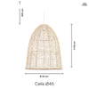 Celis Rattan Taklampa Ø45