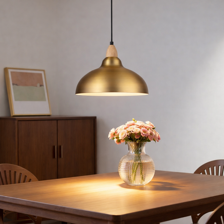 Oak Taklampa Ø35 Borstad Mässing-Lampconcept.se