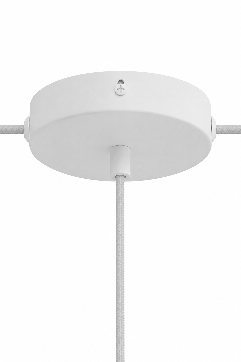Takkopp för 1 Lampa Ø12 Matt Vit med Sidohål