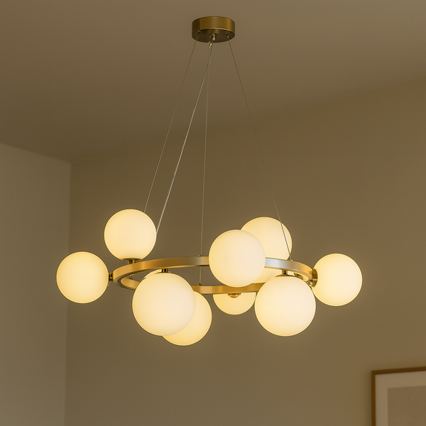 Valencia Ljuskrona Mässing/Opal