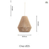 Chez Taklampa Ø25 Jute