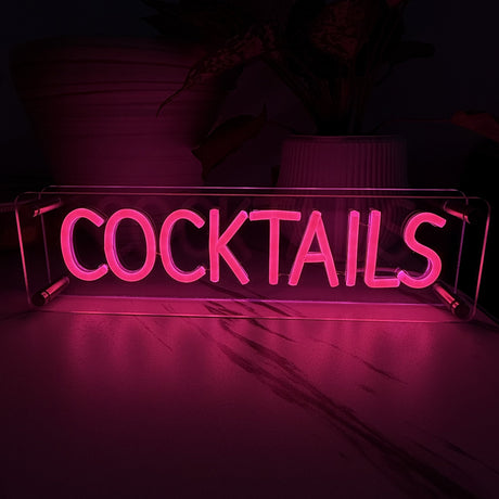 Cocktails LED Neon Box Bordlampa-Lampconcept.se
