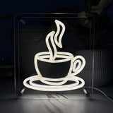 Coffee LED Neon Box Bordlampa-Lampconcept.se