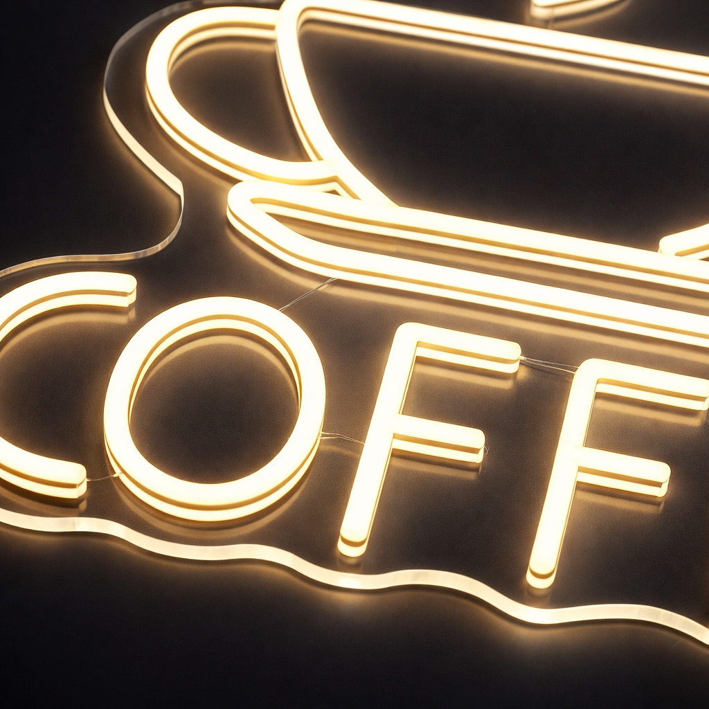 Coffee Neon Vägglampa