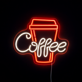 Coffee Cup Neon Vägglampa